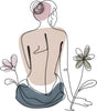 Pannello-Da-Muro-Lady-W/Flower-Cm-80X1,3X90