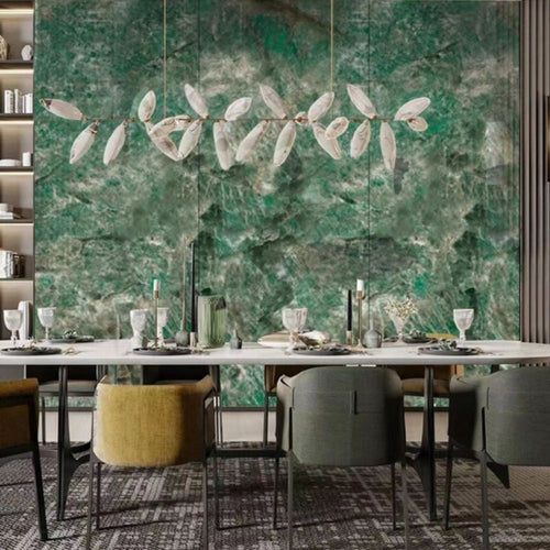 Pannello decorativo 1220x3000x5 mm. colore effetto marmo verde lucido