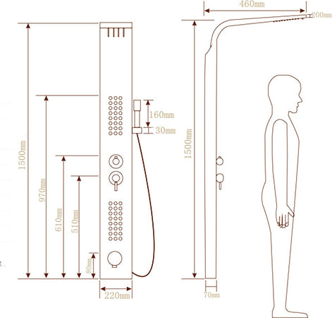 PANNELLO DOCCIA COLONNA CASCATA PIOGGIA UGELLI IDROMASSAGGIO SOFFIONE DOCCETTA Fai da te/Attrezzature per cucine e bagni/Attrezzature per bagni/Docce e componenti doccia/Filtri supporti e soffioni doccia/Docce fisse Trade Shop italia - Napoli, Commerciovirtuoso.it