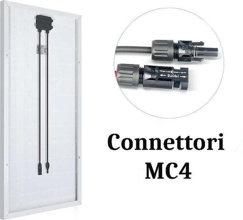 Pannello Energia Solare Fotovoltaico 100W Monocristallino 12V connettori MC4 Commercio Industria e Scienza/Energia solare e eolica/Pannelli solari/Pannelli solari monocristallini Zencoccostore - Formia, Commerciovirtuoso.it