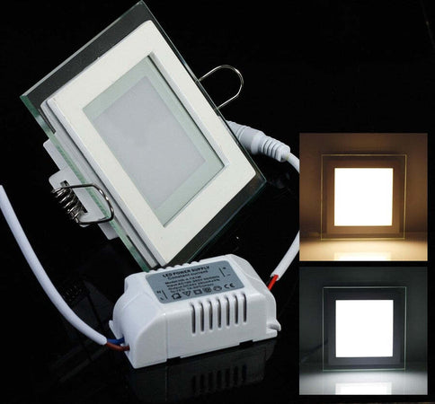 PANNELLO FARETTO LED 18 WATT AD INCASSO SOTTILE 20X20 CM 5000K BORDO IN VETRO  Trade Shop italia - Napoli, Commerciovirtuoso.it