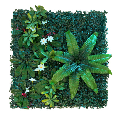 Pannelli Verde Verticale 50×50 cm Ultra-realistici e folti, per interno/esterno TROPICAL WHITE - Eternal Parquet - Eternal Parquet