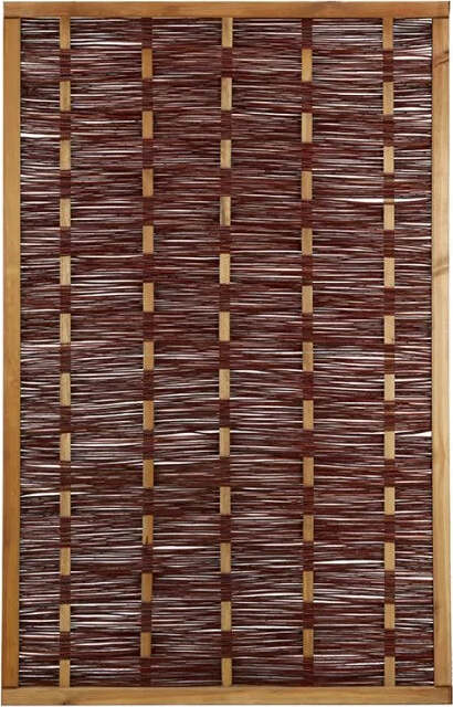Pannello grigliato in legno di pino naturale con salice intrecciato barriera per recinzioni 115 x h 180 cm Giardino e giardinaggio/Decorazioni per il giardino/Recinzioni decorative La Zappa - Altamura, Commerciovirtuoso.it