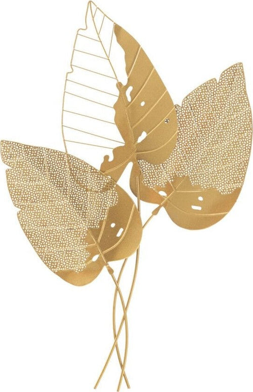 Pannello In Ferro Autumn Leaf Gold Cm 53X4X84,5 Casa e cucina/Decorazioni per interni/Arte/Poster e stampe Led Mall Home - Napoli, Commerciovirtuoso.it