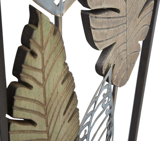 Pannello In Ferro E Legno Foglie -B- Cm 30,5X2,5X99,5 Casa e cucina/Decorazioni per interni/Arte/Poster e stampe Led Mall Home - Napoli, Commerciovirtuoso.it