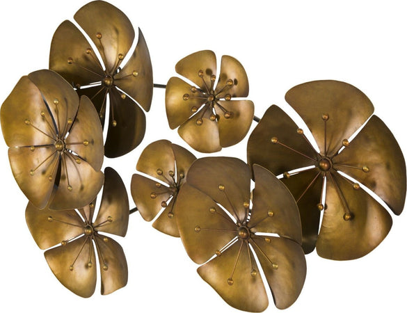 Pannello In Ferro Flowe Goldy -B- Cm 80X6X57 Casa e cucina/Decorazioni per interni/Arte/Poster e stampe Led Mall Home - Napoli, Commerciovirtuoso.it