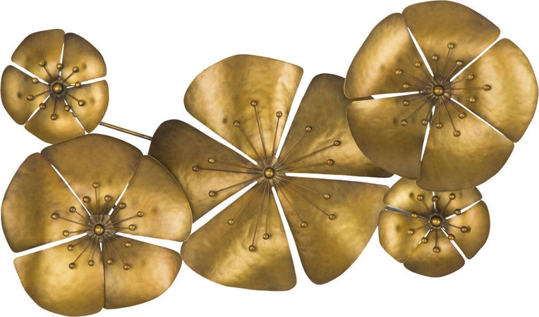 Pannello In Ferro Flower Goldy -A- Cm 94X6X50 Casa e cucina/Decorazioni per interni/Arte/Poster e stampe Led Mall Home - Napoli, Commerciovirtuoso.it