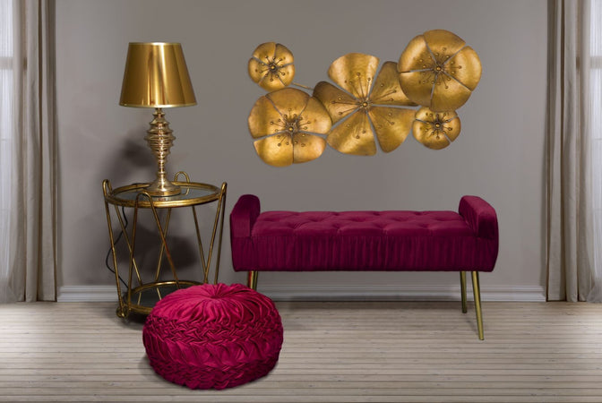 Pannello In Ferro Flower Goldy -A- Cm 94X6X50 Casa e cucina/Decorazioni per interni/Arte/Poster e stampe Led Mall Home - Napoli, Commerciovirtuoso.it