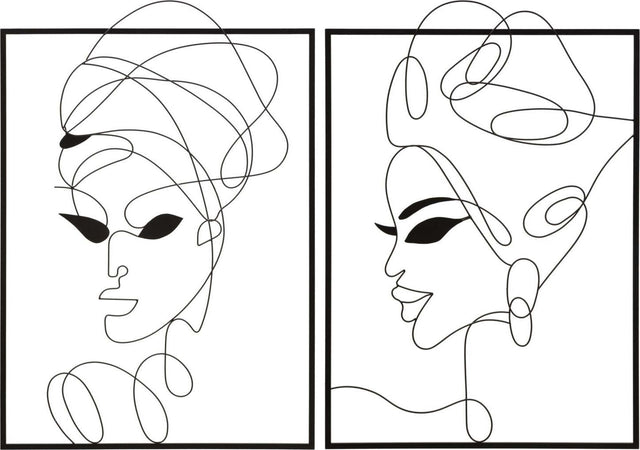 Pannello In Ferro Tribal Woman Simply Coppia Cm 70X1X100 Casa e cucina/Decorazioni per interni/Arte/Poster e stampe Led Mall Home - Napoli, Commerciovirtuoso.it