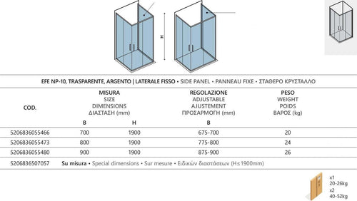 Pannello-Laterale-Fisso-EFE-NP-10-Trasparente