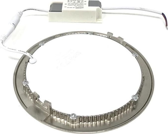 Pannello-Led-18-W-Luce-Bianca-6500k-Faretto-Slim-Incasso-In-Acciaio-Silver-Universo