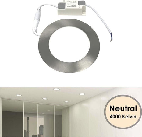 Pannello-Led-18-W-Luce-Naturale-4000k-Faretto-Slim-Incasso-In-Acciaio-Silver-Universo