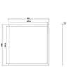Pannello Led 94w Ultra Slim 24v Luce Rgb+3000k Rgbw Incasso 62x62cm Cromoterapia