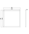 Pannello Led 94w Ultra Slim 24v Luce Rgb+4000k Rgbw Incasso 62x62cm Cromoterapia