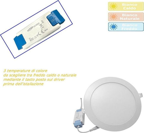 Pannello-Led-A-Incasso-Faretto-Slim-6-Watt-3-Colori-Luce-Bianca-Calda-Naturale-Universo