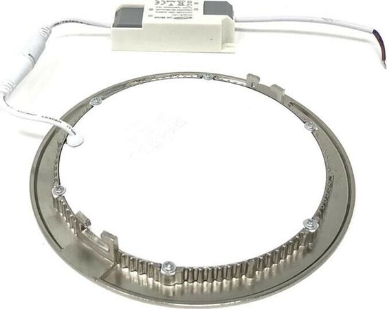 Pannello-Led-Luce-Bianca-6500k-Faretto-Slim-Incasso-12-W-In-Acciaio-Silver-Universo