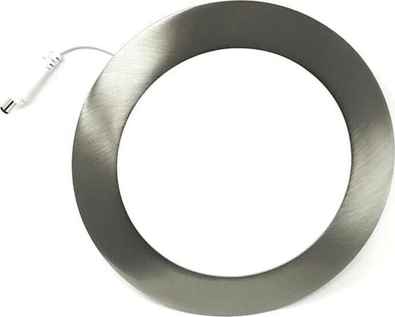 Pannello-Led-Luce-Bianca-6500k-Faretto-Slim-Incasso-12-W-In-Acciaio-Silver-Universo
