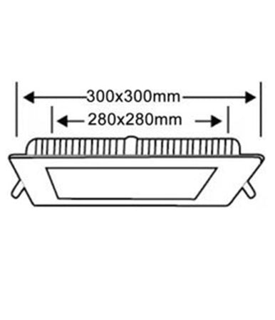 Pannello Led Quadrato Da Incasso 24 W Con Driver Cct 6500k 3000k 4000k P285a-q3c