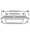 Pannello Led Quadrato Incasso 18 W Con Driver Cct 3000k 4000k 6500k P205a-q3c
