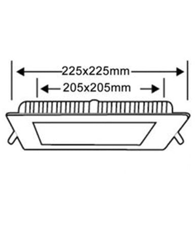 Pannello Led Quadrato Incasso 18 W Con Driver Cct 3000k 4000k 6500k P205a-q3c