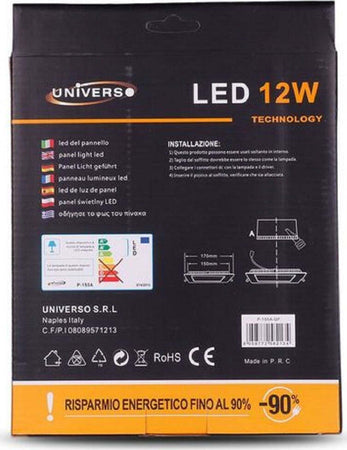 Pannello Led Slim 12w Incasso Quadrato In Pvc Luce Caldo Freddo Naturale P155aq Casa, arredamento e bricolage > Illuminazione da interno > Plafoniere per interno Trade Shop italia - Napoli, Commerciovirtuoso.it
