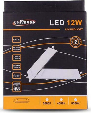 Pannello-Led-Slim-12w-Incasso-Quadrato-In-Pvc-Luce-Caldo-Freddo-Naturale-P155aq