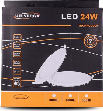 Pannello Led Slim 24w Incasso Rotondo Luce Bianco Caldo Freddo Naturale P285a-t Illuminazione/Illuminazione bagno/Luci ad incasso Trade Shop italia - Napoli, Commerciovirtuoso.it