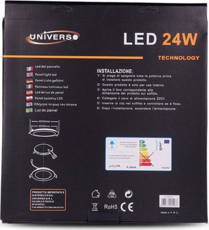 Pannello Led Slim 24w Incasso Rotondo Luce Bianco Caldo Freddo Naturale P285a-t Illuminazione/Illuminazione bagno/Luci ad incasso Trade Shop italia - Napoli, Commerciovirtuoso.it
