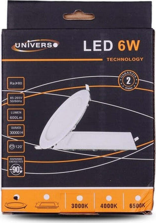 Pannello Led Slim 6w Incasso Rotondo In Pvc Luce Caldo Naturale Freddo P105at Casa, arredamento e bricolage > Illuminazione da interno > Plafoniere per interno Trade Shop italia - Napoli, Commerciovirtuoso.it
