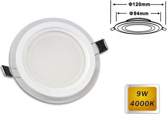 Pannello Led Slim Incasso Bordo In Vetro Tondo 9w Luce 6500k 3000k 4000k P-94et Illuminazione/Illuminazione per interni/Faretti/Faretti da soffitto Trade Shop italia - Napoli, Commerciovirtuoso.it