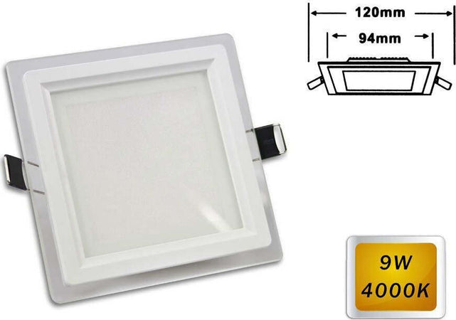 Pannello Led Slim Incasso Bordo Vetro Quadrato 9w Luce 6500k 3000k 4000k P-94eq Casa, arredamento e bricolage > Illuminazione da interno > Faretti per interno Trade Shop italia - Napoli, Commerciovirtuoso.it