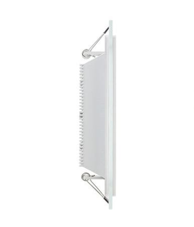 Pannello Led Slim Quadrato Incasso 24w Cornice Vetro Cct 3000k 4000k 6500k P205e-q3c