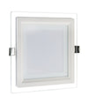 Pannello Led Slim Quadrato Incasso 24w Cornice Vetro Cct 3000k 4000k 6500k P205e-q3c