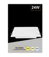 Pannello Led Slim Quadrato Incasso 24w Cornice Vetro Cct 3000k 4000k 6500k P205e-q3c