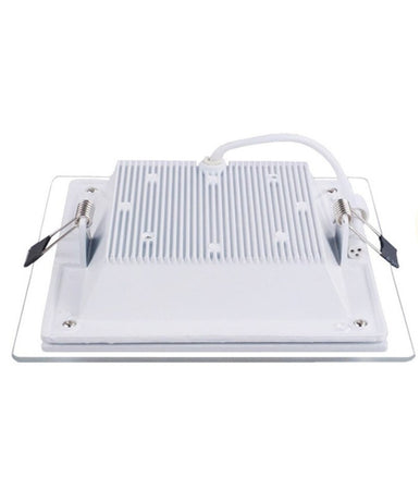 Pannello Led Slim Quadrato Incasso 24w Cornice Vetro Cct 3000k 4000k 6500k P205e-q3c