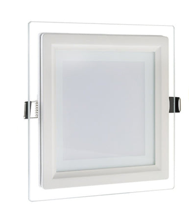 Pannello Led Slim Quadrato Incasso Cornice Vetro 18w Cct 3000k 6500k 4000k P165e-q3c