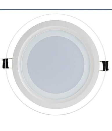 Pannello Led Slim Tondo Incasso Cornice Vetro 24w Cct 4000k 3000k 6500k P205e-t3c