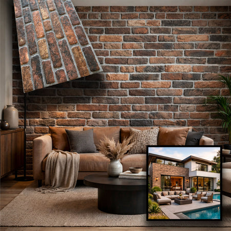 CAPPOTTO esterno - interno isolante in STYROFOAM 3D spess.2cm (120x50cm) con resine e malta London Brick