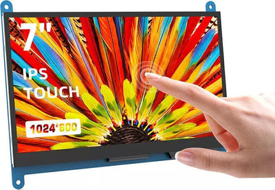 Pannello Monitor LCD IPS Touch Screen 7 Pollici per Raspberry PI HDMI 1024x600