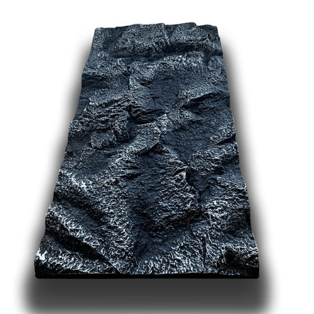 pannello di Rivestimento interno-esterno in PU effetto pietra nera EXTREME-REAL ed isolante 60x120cm