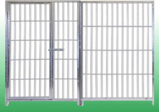 Pannello Recinzione con Porta Cuccioli Zincato a Caldo da 200xh120 Cm Fai da te/Prodotti per la costruzione/Materiali da costruzione/Pavimenti di legno e recinzioni/Materiali/Reti di acciaio zincato Ogomondo - Martina Franca, Commerciovirtuoso.it
