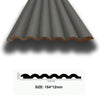 Asta intera 12x154x2800mm di Rivestimento Parete Boiserie cannettato Lamelli tondi eff. Touch VELVET GREY