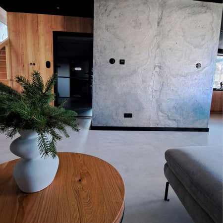 pannello rivoluzionario di Rivestimento interno-esterno in VERA PIETRA flessibile 280x122x0,3cm ANTRACITE Eternal Parquet