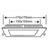 Pannello Smd Led Quadrato Incasso 12w Con Driver Cct 4000k 3000k 6500k P155a-q3c