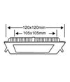 Pannello Smd Led Quadrato Incasso 6 W Con Driver Cct 3000k 4000k 6500k P105-q3c