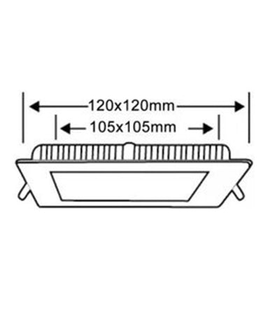 Pannello Smd Led Quadrato Incasso 6 W Con Driver Cct 3000k 4000k 6500k P105-q3c