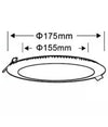 Pannello Smd Led Rotondo Incasso 12 W Con Driver Cct 6500k 3000k 4000k P155a-t3c