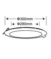 Pannello Smd Led Tondo Da Incasso 24w Con Driver Cct 4000k 3000k 6500k P285a-t3c