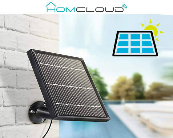 Pannello Solare Per Telecamera Wifi A Batteria Homcloud Snap11 (ip65) (nuovo Modello) Pannello Solare Per Telecamera E Dispositivi Smart Wi-fi A Batteria