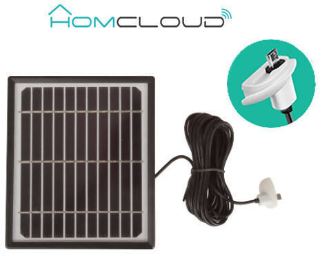 Pannello Solare Per Telecamera Wifi A Batteria Homcloud Snap11 (ip65) (nuovo Modello) Pannello Solare Per Telecamera E Dispositivi Smart Wi-fi A Batteria